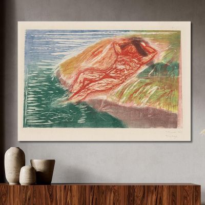 Prendere Il Sole I Edvard Munch em305 quadro stampa su tela