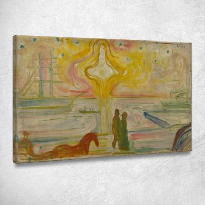 Alba Nel Porto Edvard Munch em306 quadro stampa su tela