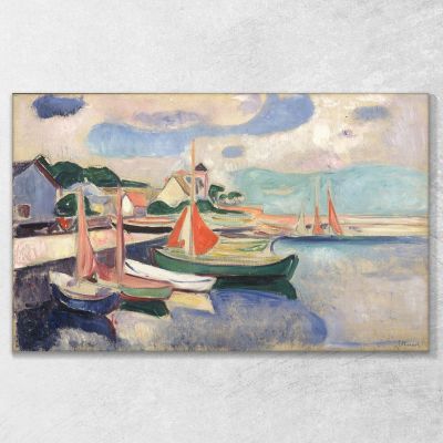 Hafen Von Taarbaek Edvard Munch, em307 drucken auf leinwand
