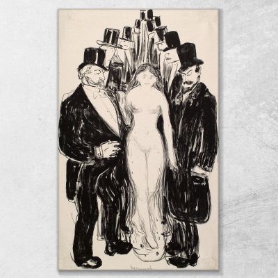 Die Gasse Edvard Munch, em308 drucken auf leinwand