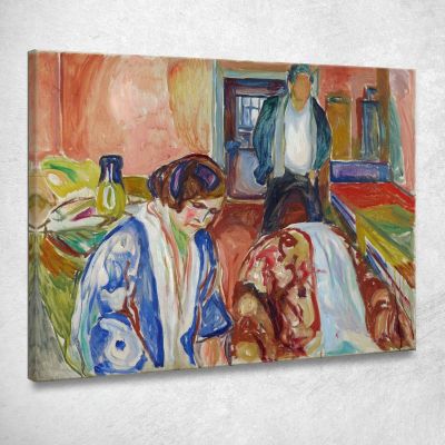 L'Artista E Il Suo Modello Edvard Munch em309 quadro stampa su tela