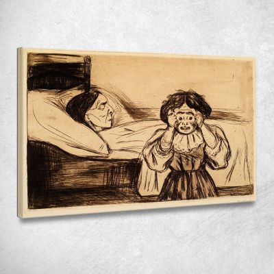 La Madre Morta E Il Suo Bambino Edvard Munch em316 quadro stampa su tela