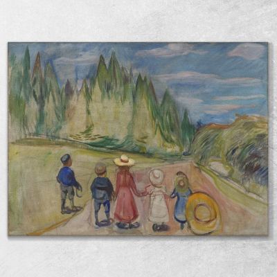 Il Bosco Delle Fiabe Edvard Munch em319 quadro stampa su tela