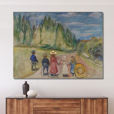 Il Bosco Delle Fiabe Edvard Munch em319 quadro stampa su tela