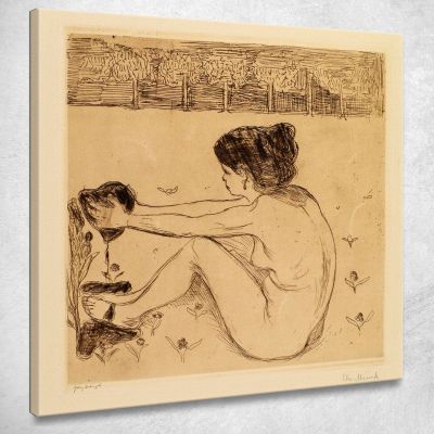 La Ragazza E Il Cuore Edvard Munch em324 quadro stampa su tela