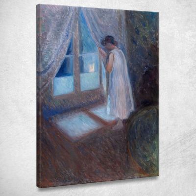 La Ragazza Alla Finestra Edvard Munch em326 quadro stampa su tela