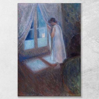 La Ragazza Alla Finestra Edvard Munch em326 quadro stampa su tela