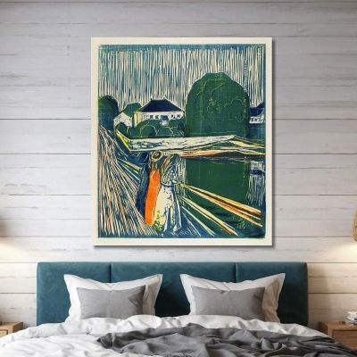 Le Ragazze Sul Ponte 1918 Edvard Munch em327 quadro stampa su tela Le Ragazze Sul Ponte 1918 Edvard Munch em327 quadro stampa su tela