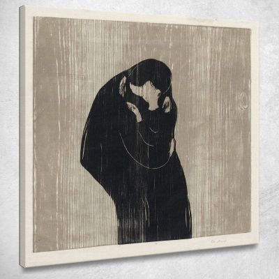 Il Bacio Iv Edvard Munch em332 quadro stampa su tela
