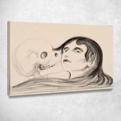 Il Bacio Della Morte Edvard Munch em333 quadro stampa su tela