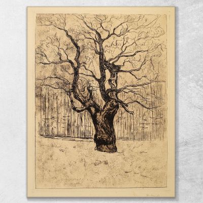 Die Eiche 2 Edvard Munch, em335 drucken auf leinwand