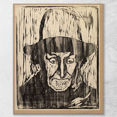 Le Vieux Pêcheur Edvard Munch, em337 tableau impression sur toile