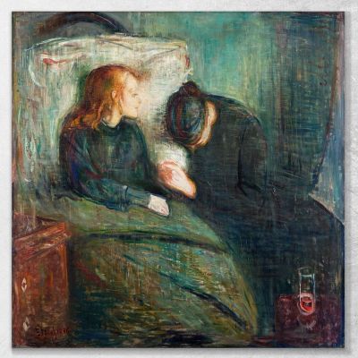 La Ragazza Malata Edvard Munch, em343 quadro stampa su tela