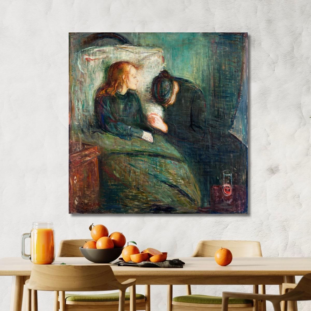 La Ragazza Malata Edvard Munch em343 quadro stampa su tela