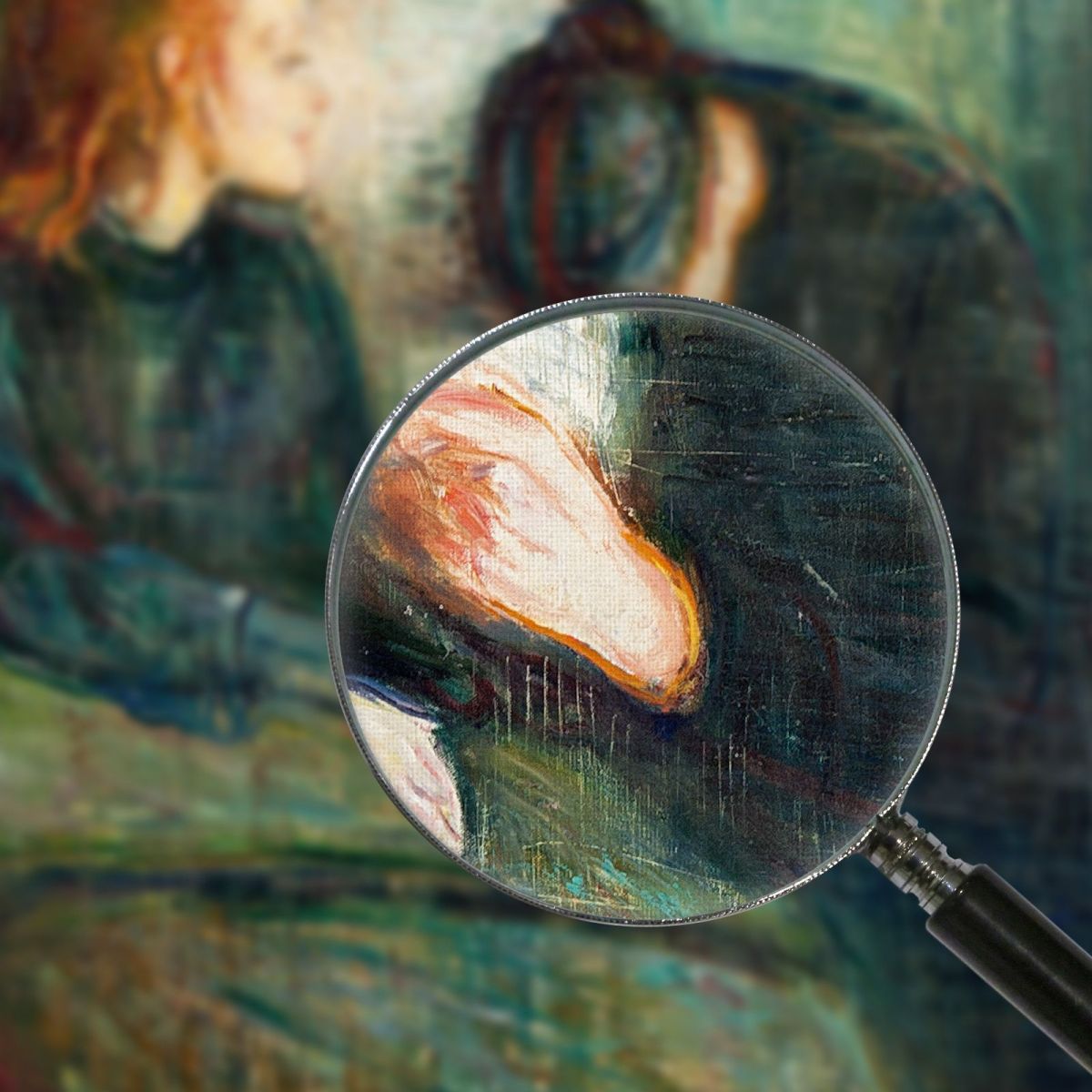 La Ragazza Malata Edvard Munch em343 quadro stampa su tela