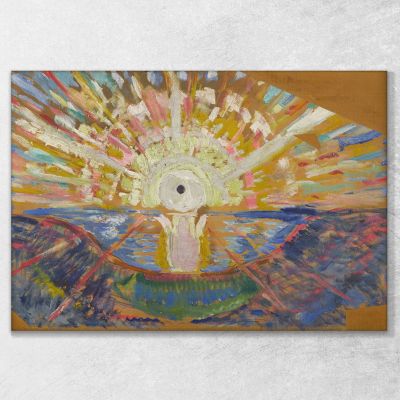Le Soleil Edvard Munch, em351 tableau impression sur toile