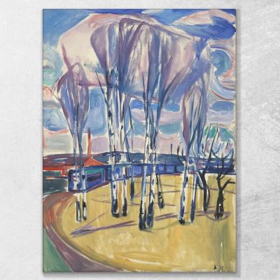 Il Circuito Del Tram A Skøyen Edvard Munch em353 quadro stampa su tela