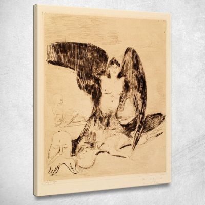 Il Vampiro 2 Edvard Munch em355 quadro stampa su tela