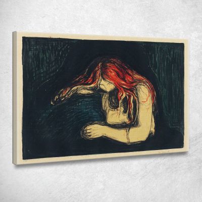 Il Vampiro Ii Edvard Munch em356 quadro stampa su tela