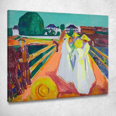 Le Donne Sul Ponte Edvard Munch em361 quadro stampa su tela