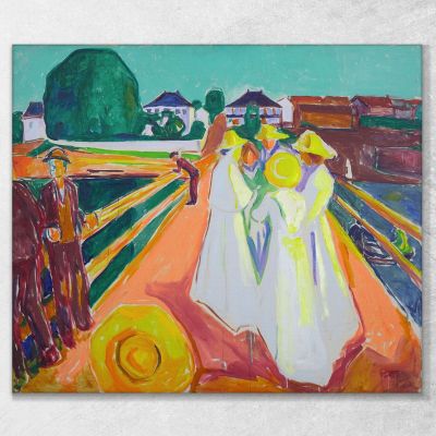 Le Donne Sul Ponte Edvard Munch em361 quadro stampa su tela