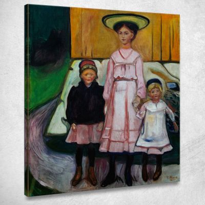 Tre Bambini Edvard Munch em363 quadro stampa su tela