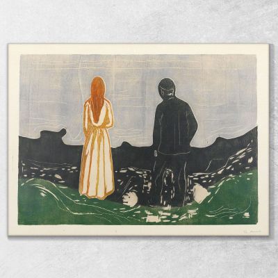 Due Esseri Umani. I Solitari Edvard Munch em370 quadro stampa su tela