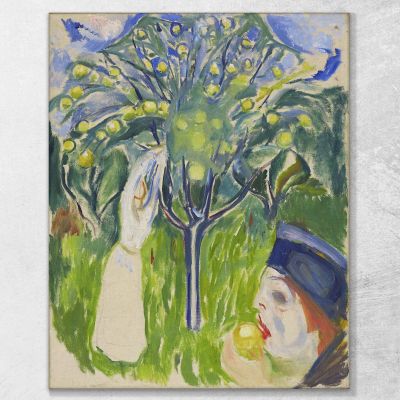 Due Donne In Giardino Edvard Munch em375 quadro stampa su tela