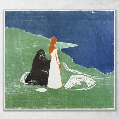 Due Donne Sulla Riva Edvard Munch em377 quadro stampa su tela