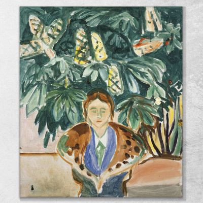 Sous Le Châtaignier Edvard Munch, em381 tableau impression sur toile