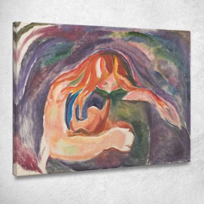 Vampiro Edvard Munch em383 quadro stampa su tela