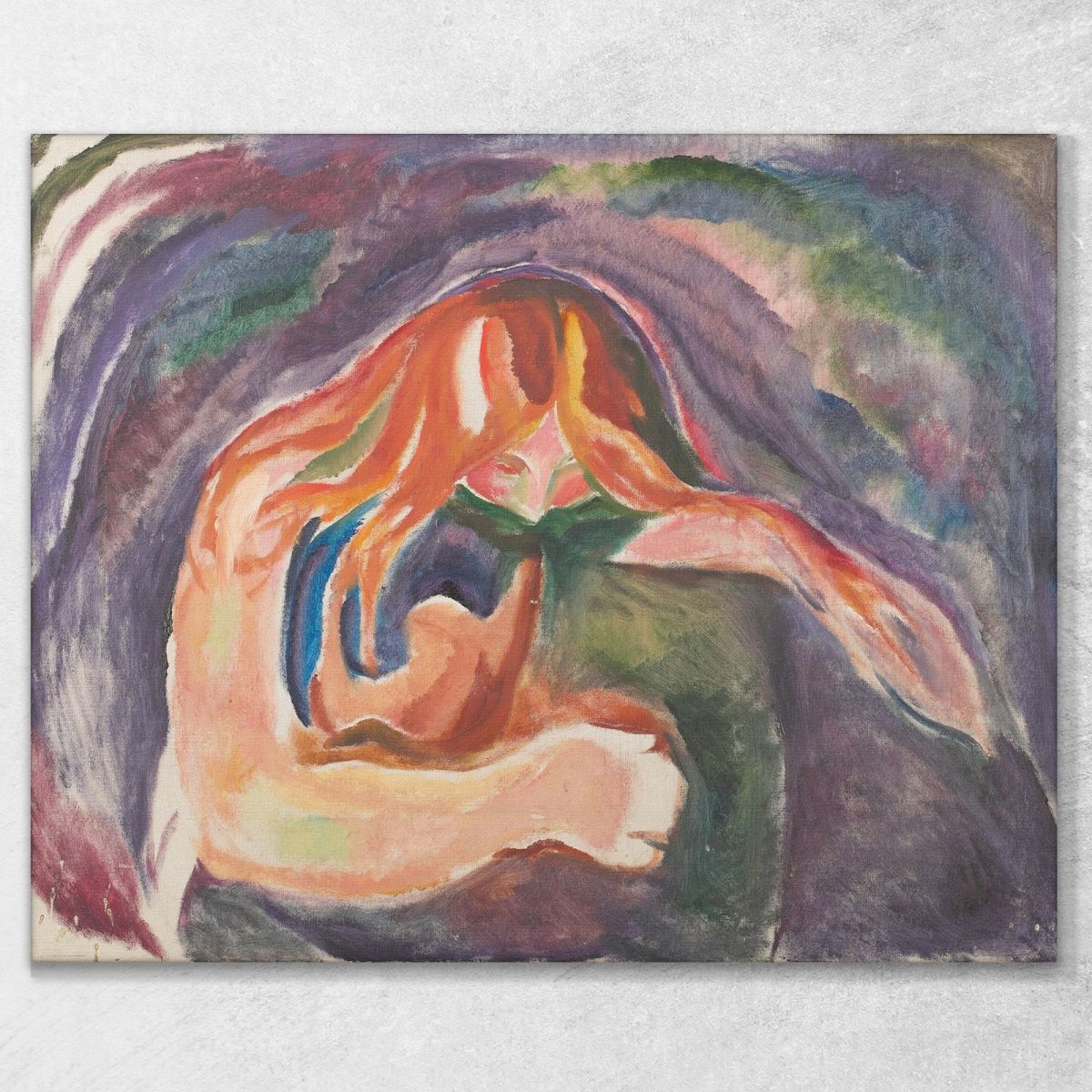 Vampiro Edvard Munch em383 quadro stampa su tela