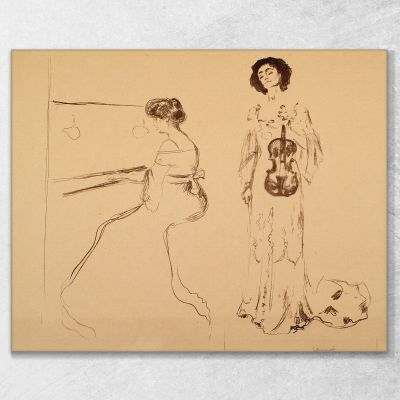 Concerto Per Violino Edvard Munch, em387 quadro stampa su tela