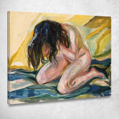 Nudo Piangente Edvard Munch em390 quadro stampa su tela