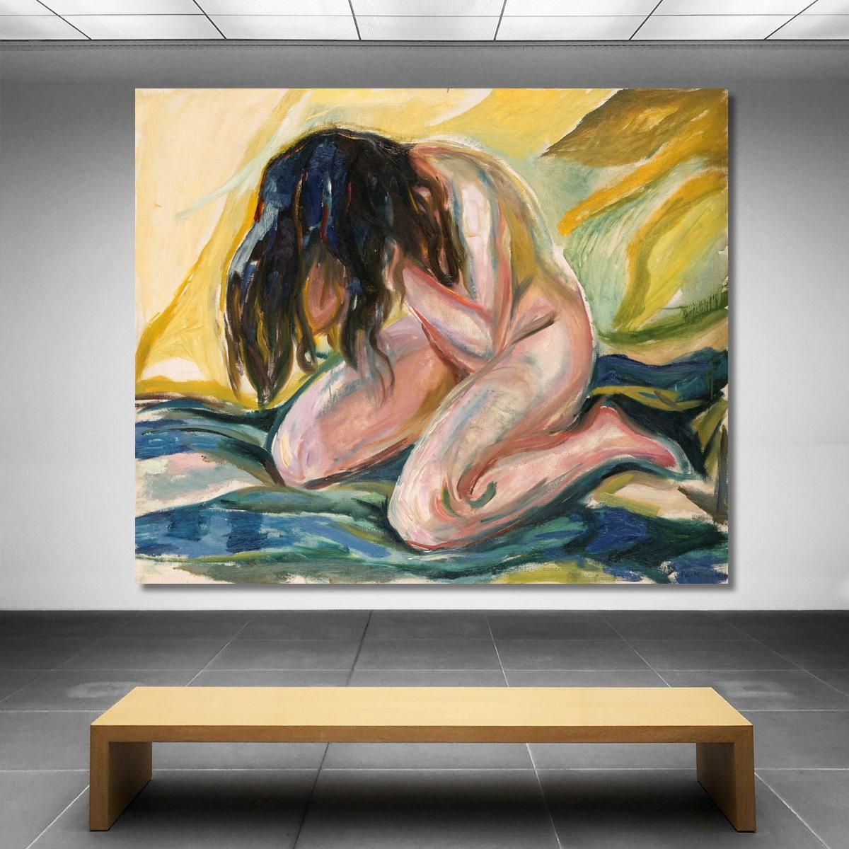 Nudo Piangente Edvard Munch em390 quadro stampa su tela