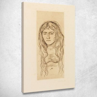 Donna Con Capelli Lunghi Edvard Munch em391 quadro stampa su tela
