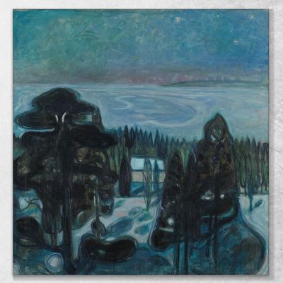 Notte Bianca Edvard Munch, em392 quadro stampa su tela