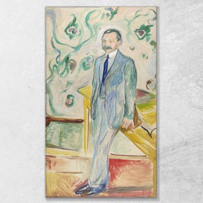 Guglielmo Wartmann Edvard Munch, em393 quadro stampa su tela