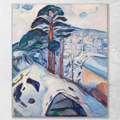 Inverno A Kragerø Edvard Munch, em394 quadro stampa su tela