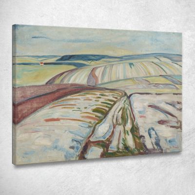 Inverno. Elgersburg Edvard Munch em397 quadro stampa su tela