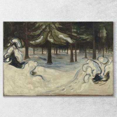 Hiver Edvard Munch, em398 tableau impression sur toile