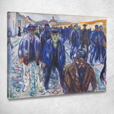 Lavoratori Sulla Strada Di Casa Edvard Munch em409 quadro stampa su tela