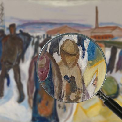 Lavoratori Che Tornano A Casa Edvard Munch em410 quadro stampa su tela