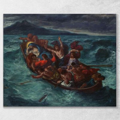 Cristo Addormentato Durante La Tempesta Eugène Delacroix edx17 quadro stampa su tela