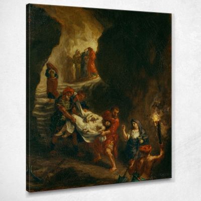 Cristo Portato Giù Al Sepolcro Eugène Delacroix edx18 quadro stampa su tela