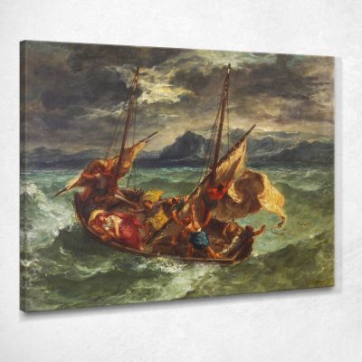 Cristo Sul Mare Di Galilea 1854 Eugène Delacroix edx20 quadro stampa su tela