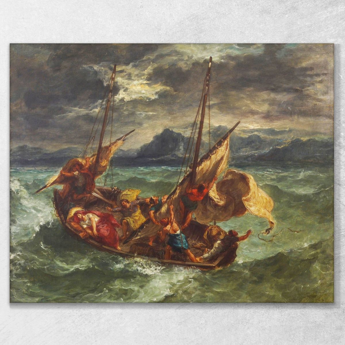 Cristo Sul Mare Di Galilea 1854 Eugène Delacroix edx20 quadro stampa su tela