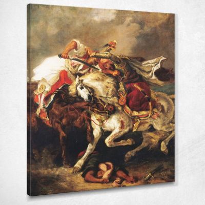 Combattimento Comune Del Giaour E Del Pascià Eugène Delacroix edx25 quadro stampa su tela