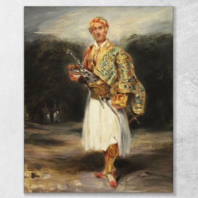 Conte Demetrio Del Palatino In Costume Di Suliot Eugène Delacroix edx26 quadro stampa su tela