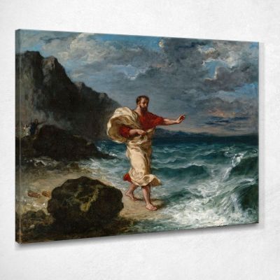 Demostene In Riva Al Mare Eugène Delacroix edx28 quadro stampa su tela